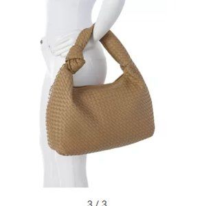 Grey Label Woven in sleek vegan leather knotted purse